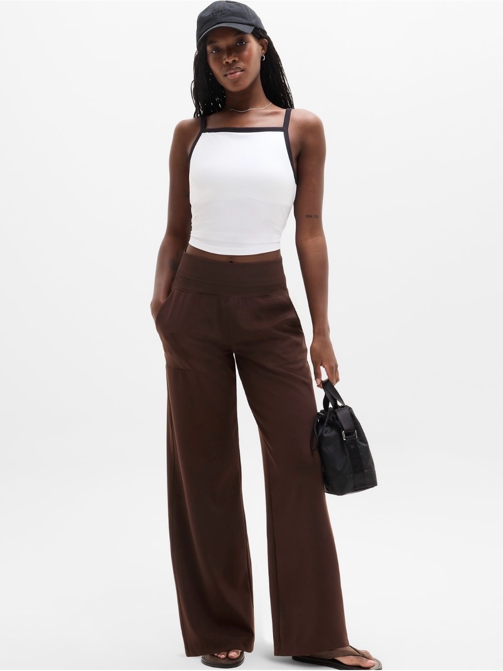 NWT Athleta Venice Wide Leg Woodland Pant size L/T